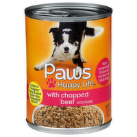 Paws Happy Life With Chopped Beef Dog Food - 13.2 Ounce