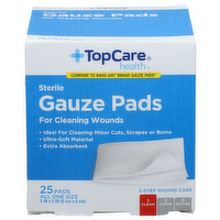 Topcare Health Gauze Pads - 25 Count