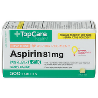 Topcare Health Pain Reliever Nsaid Aspirin - 500 Count