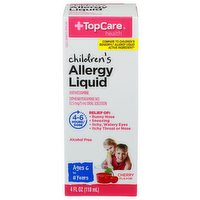 Topcare Health Cherry Flavor Children's Allergy Liquid - 4 Fluid Ounce