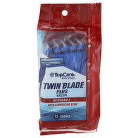 Top Care Everyday Twin Blade Plus Disposable Razor - 12 Count