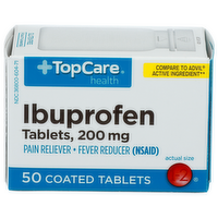 Topcare Health Pain Reliever • Fever Reducer Nsaid Ibuprofen Tablets - 50 Count