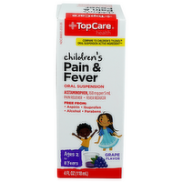 Top Care Health Grape Children's Pain & Fever Relief - 4 Fluid Ounce