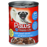 Paws Happy Life With Beef Slices In Gravy Dog Food - 13.2 Ounce