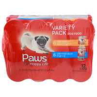 Paws Happy Life Variety Pack Dog Food - 13.2 Ounce - 12 Count