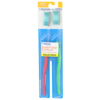 Topcare Everyday Soft Regular Smart Grip Contour Toothbrush - 2 Count