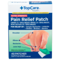 Topcare Health Extra Strength Pain Relief Patch - 40 Count