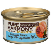 Pure Harmony Chicken & Giblets Recipe With Vegetables Pate Cat Food - 3 Ounce