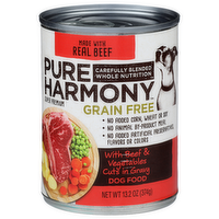 Pure Harmony Grain Free With Beef & Vegetables Cuts In Gravy Super Premium Dog Food - 13.2 Ounce