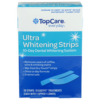 Topcare Everyday Ultra Whitening Strips - 20 Count