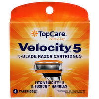 Top Care Everyday Velocity 5-Blade Razor Cartridges - 4 Count