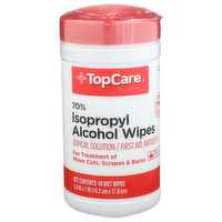 Topcare Health 70% Isopropyl Alcohol Wipes - 40 Count