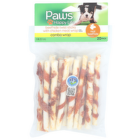 Paws Happy Life Combo Wrap Beefhide Twist Sticks - 20 Count