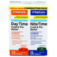 Top Care Health Day Time-Nite Time Cold & Flu Relief - 1 Each