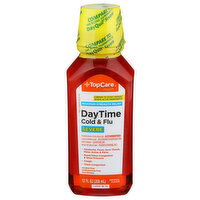 Top Care Health Original Maximum Strength Severe Day Time Cold & Flu Relief - 12 Fluid Ounce