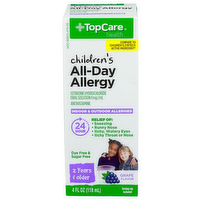 Topcare Health Grape Flavor Cetirizine Hydrochloride Oral Solution - 4 Fluid Ounce