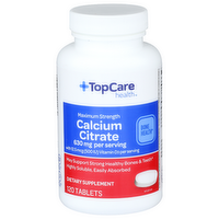 Topcare Health Maximum Strength Calcium Citrate - 120 Count