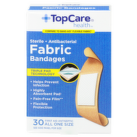 Topcare Health First Aid Antiseptic Fabric Bandages - 30 Count