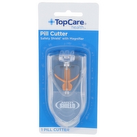 Topcare Health Safety Shield With Magnifier Pill Cutter - 1 Count