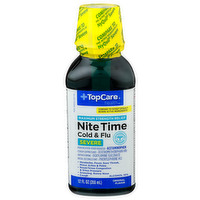 Topcare Health Original Flavor Nite Time Cold & Flu Severe - 12 Fluid Ounce