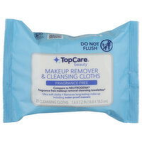 Top Care Beauty Fragrance Free Makeup Remover & Cleansing Cloths - 25 Count
