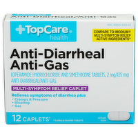 Topcare Health Anti-Diarrheal Anti-Gas - 12 Count