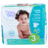 Tippy Toes Diapers - 32 Count