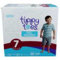 Tippy Toes Diaper Ult Sz 7 Super - 60 Count