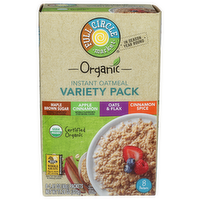 Full Circle Market Maple Brown Sugar Apple Cinnamon Oats & Flax Spice Instant Oatmeal - 1.41 Ounce - 8 Count