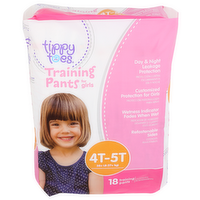 Tippy Toes Training Pants For Girls - 18 Count