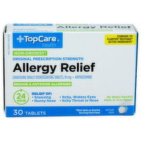Top Care Health Non-Drowsy Allergy Relief Tablets - 30 Count