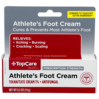 Topcare Health Cures & Prevents Most Athlete's Foot Cream - 0.5 Ounce