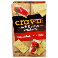 Crav'n Flavor Original Rich & Crisp Crackers - 4.567 Ounce - 3 Count