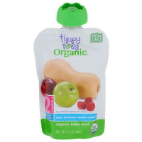 TIPPY TOES ORGANIC Apple Butternut Squash Raspberry Baby Food - 3.5 Ounce