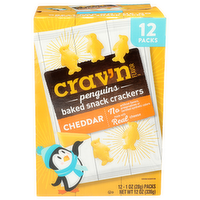 Crav'n Flavor Cheddar Penguins Baked Snack Crackers - 12 Ounce