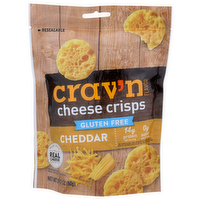 Crav'n Flavor Cheddar Gluten Free Cheese Crisps - 2.12 Ounce