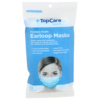 Topcare Health Premium Elastic Earloop Masks - 10 Count