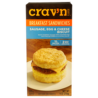 Crav'n Flavor Breakfast Sandwiches - 4.5 Ounce - 2 Count