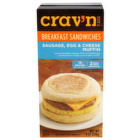 Crav'n Flavor Breakfast Sandwiches - 4.5 Ounce - 2 Count
