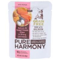 Pure Harmony Grain Free Salmon & Sweet Potato Stew In Gravy Super Premium Cat Food - 3 Ounce