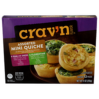 Crav'n Flavor Assorted Mini Quiche - 0.75 Ounce - 12 Count