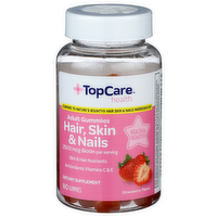 Topcare Health Strawberry Flavor Adult Gummies Hair, Skin & Nails - 80 Count