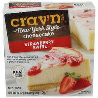 Crav’n Flavor Strawberry Swirl New York Style Cheesecake - 24 Ounce