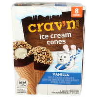 Crav'n Flavor Vanilla Ice Cream Cones - 4.6 Fluid Ounce - 8 Count