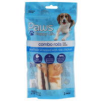 Paws Happy Life Beefhide Wrapped With Real Chicken Combo Rolls - 1.75 Ounce - 2 Count