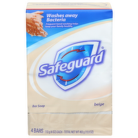 Safeguard Beige Bar Soap - 3.975 Ounce - 4 Count