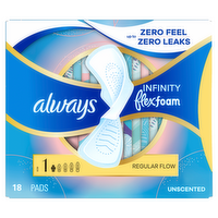 Always Infinity Flexfoam Size 1 Pads - 18 Count