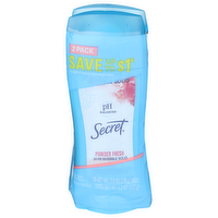 Secret Antiperspirant / Deodorant, Powder Fresh, 24 Hr Invisible Solid - 2 Each