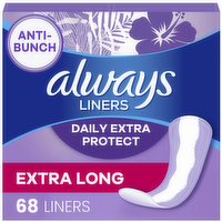 Always Value Pack Extra Long Liner - 68 Count