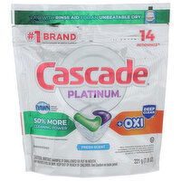 Cascade Platinum Fresh Scent Dawn Grease Fighting Power Dishwasher Detergent - 0.557 Ounce - 14 Count